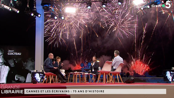 France 5 : "La grande librairie" perturbée par un feu d'artifice à Cannes