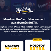 Arrêt de Salto : Molotov offre 12 mois gratuits aux anciens abonnés