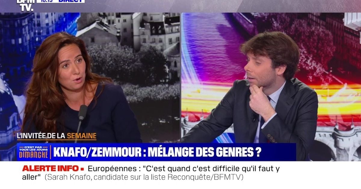 Vous êtes le fils de, vous êtes le neveu de..." : Vif accrochage entre Sarah  Knafo (Reconquête) et Benjamin Duhamel sur BFMTV - Puremédias
