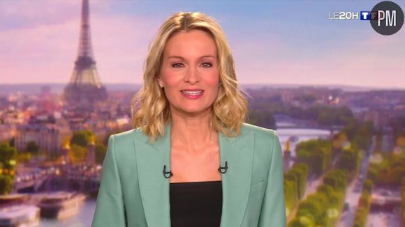 Audrey Crespo-Mara au JT de 20 Heures de TF1 vendredi 16 août 2024