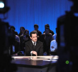 Nicolas Sarkozy sur le plateau du 'Grand journal de Canal+'