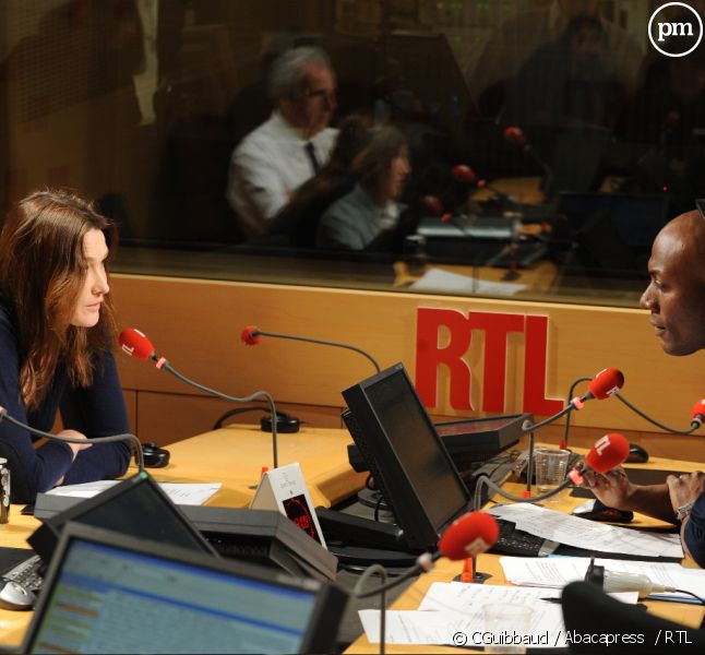 Carla Bruni invitée d Harry Roselmack, sur RTL