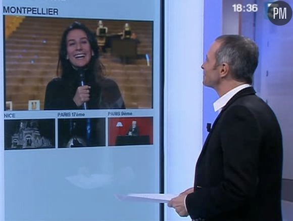 Marie Drucker et Samuel Etienne sur France 3 le 8 février 2010.