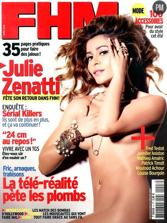 Julie Zenatti en couverture de FHM