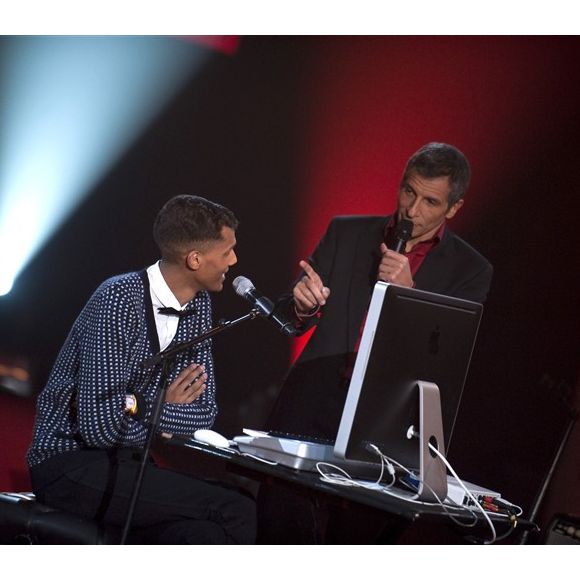 Stromae et Nagui sur le plateau de "Taratata"