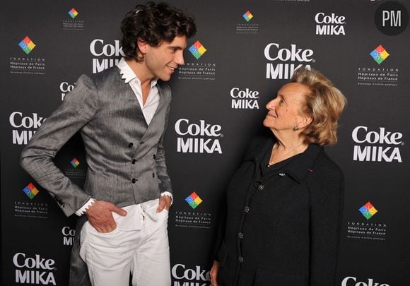 Mika et Bernadette Chirac, à Paris, le 15 avril 2010