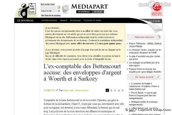 Le site internet Mediapart