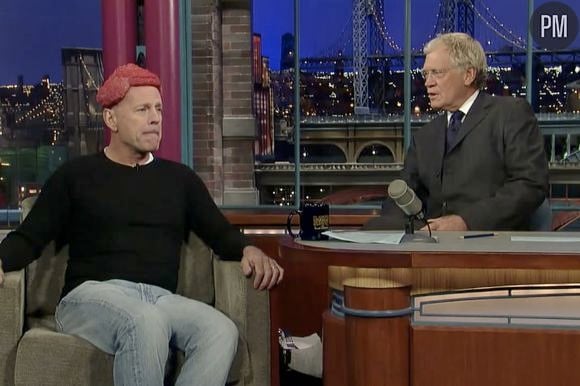 Bruce Willis face à David Letterman