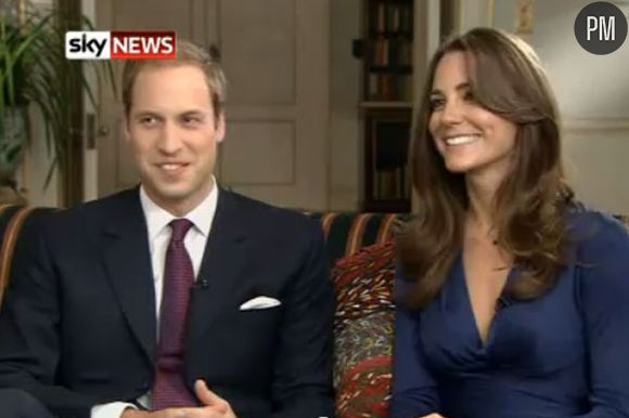 Le prince William et Kate Middleton, le 16 novembre 2010 sur Sky News