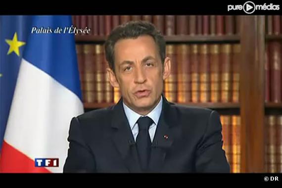 Nicolas Sarkozy présente ses voeux à la télévision