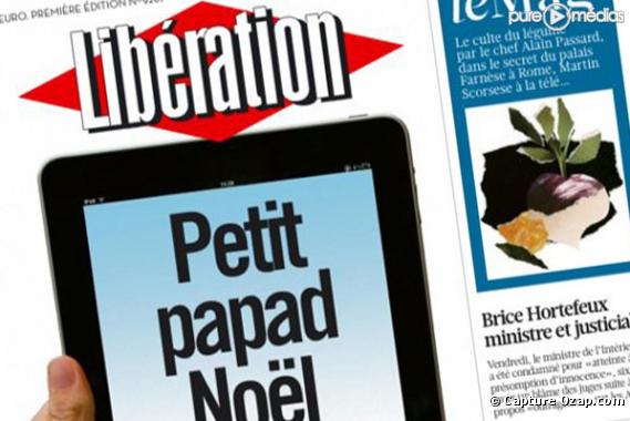 Libération, Une du 18 décembre.