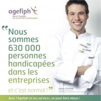 Grégory (Top Chef) dans une pub pour l'emploi des handicapés