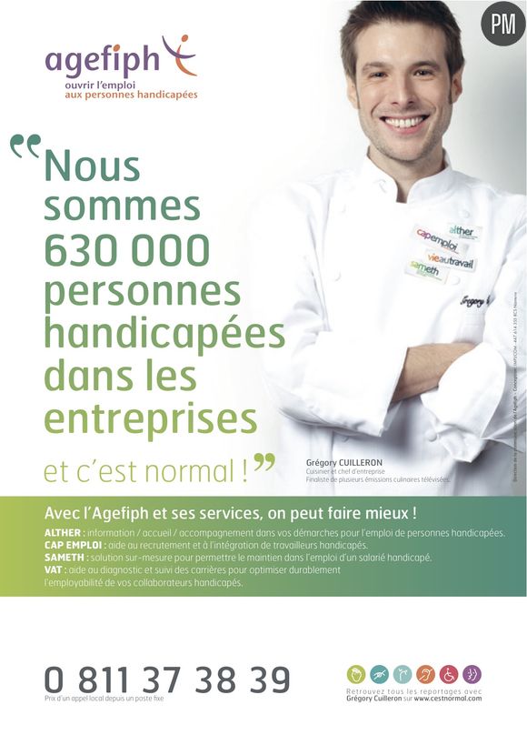 Grégory Cuilleron dans la campagne de l'Agefiph