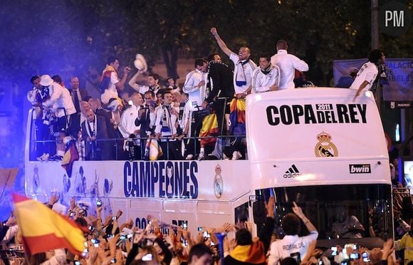 Les joueurs du Real de Madrid fêtent la Coupe du Roi