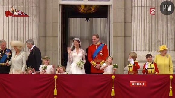 La famille royale sur le balcon de Buckingham