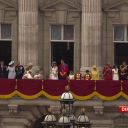 La famille royale sur le balcon de Buckingham