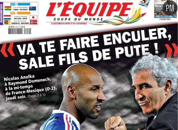 La Une de "L'Equipe" du 19 juin 2010