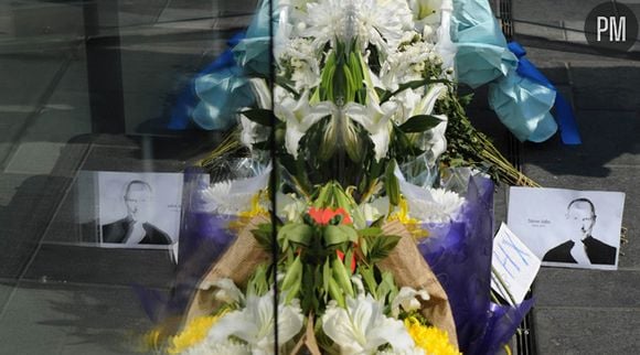 Hommage à Steve Jobs dans un Apple Store en Chine.