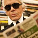 Karl Lagerfeld, rédacteur en chef d'un jour du journal Metro