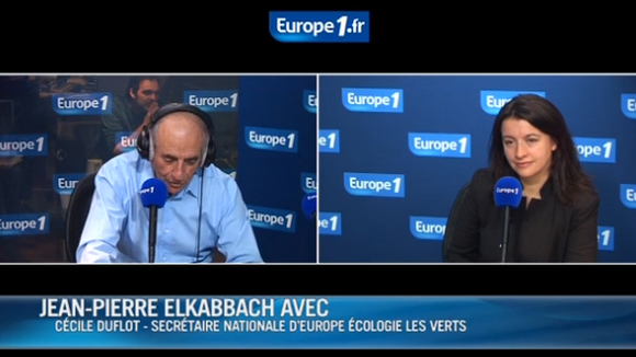 Cécile Duflot face à Jean-Pierre Elkkabach.