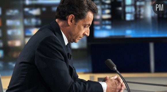 Nicolas Sarkozy, le 25 janvier 2010 sur le plateau de TF1.