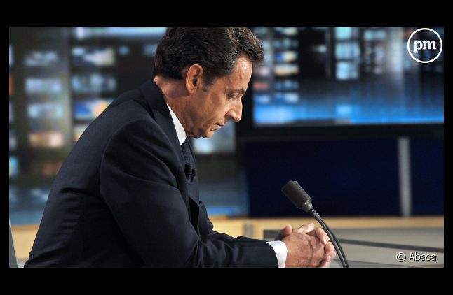 Nicolas Sarkozy, le 25 janvier 2010 sur le plateau de TF1.