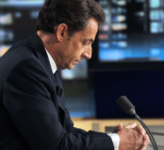 Nicolas Sarkozy, le 25 janvier 2010 sur le plateau de TF1.