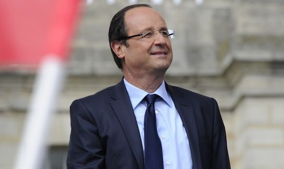 François Hollande lors de son meeting de Vincennes, le 15 avril 2012