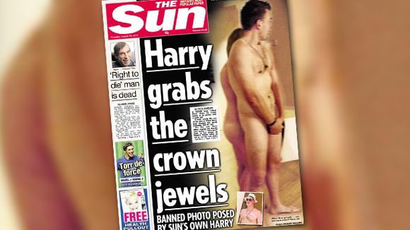 The Sun remplace à sa Une le prince Harry nu par une doublure