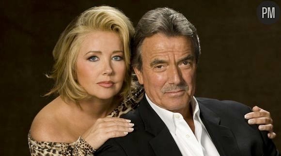 Melody Thomas Scott et Eric Braeden dans "Les feux de l'amour"