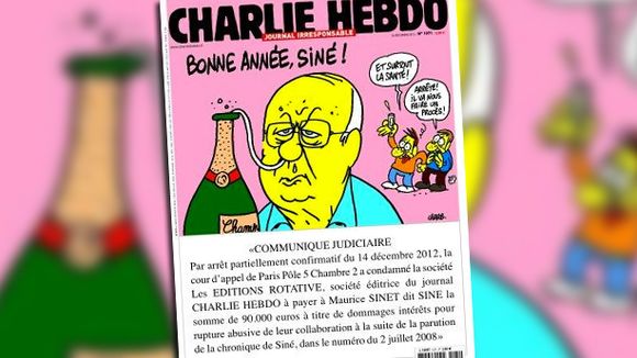 Charlie Hebdo règle ses comptes avec Siné à sa Une