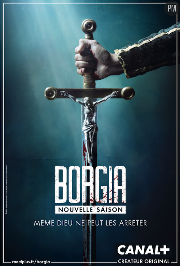 Campagne d'affichage pour le lancement de la saison 2 de la série "Borgia".