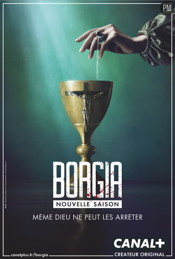 Campagne d'affichage pour le lancement de la saison 2 de la série "Borgia".