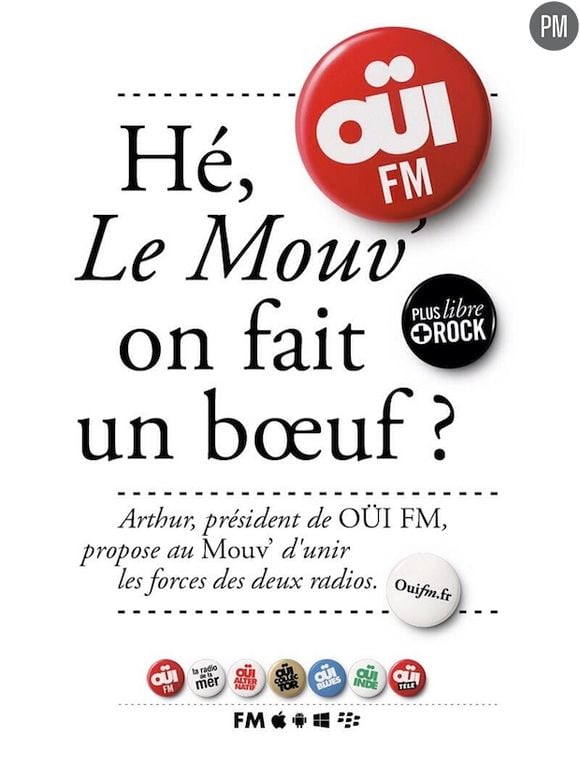 Oüi FM drague le Mouv' dans une publicité