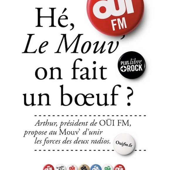 Oüi FM drague le Mouv' dans une publicité