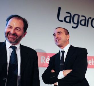 Arnaud Lagardère et Denis Olivennes, le patron des médias...