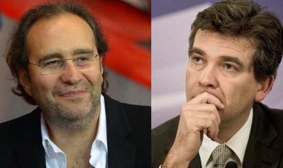 Xavier Niel, patron de Free et Arnaud Montebourg, ministre du Redressement productif.