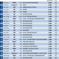 Les 25 meilleures audiences de la TNT en 2013