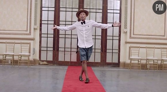 Pharrell Williams dans le clip de "Happy"