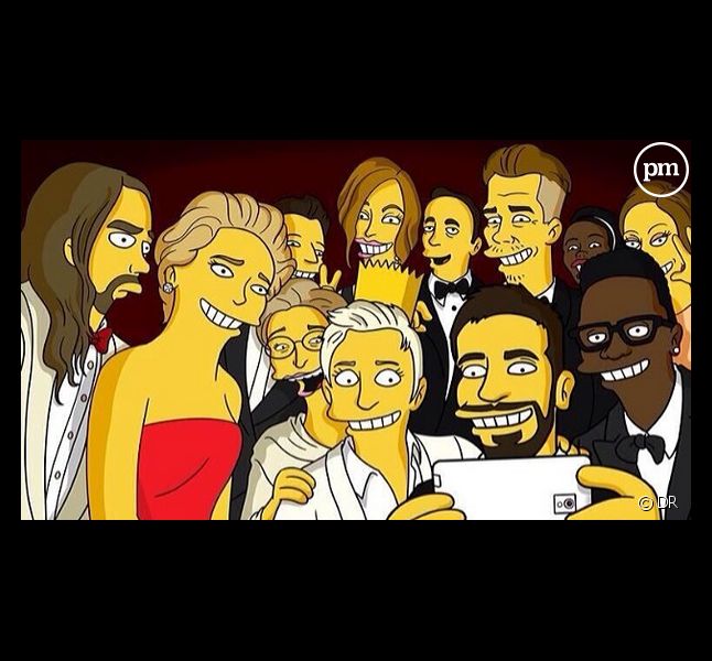 La selfie des Oscars, version Simpsons