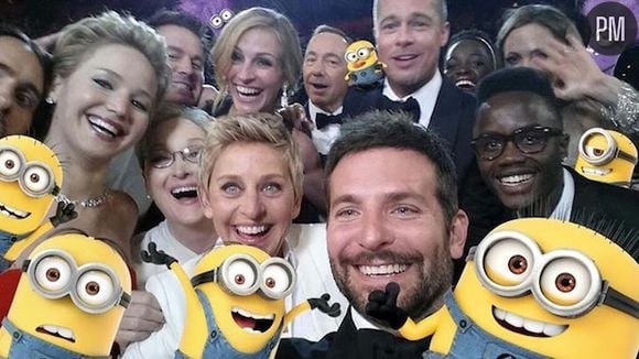 Le selfie avec les "minions" du film "Moi, moche et méchant 2";