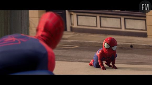 Evian s'amuse avec le "Baby Spider-Man"