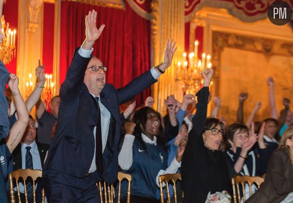 François Hollande pendant France/Nigeria, le 30 juin 2014.