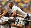 Les Bleus ravis après leur voctoire contre le Nigeria, le 30 juin 2014.