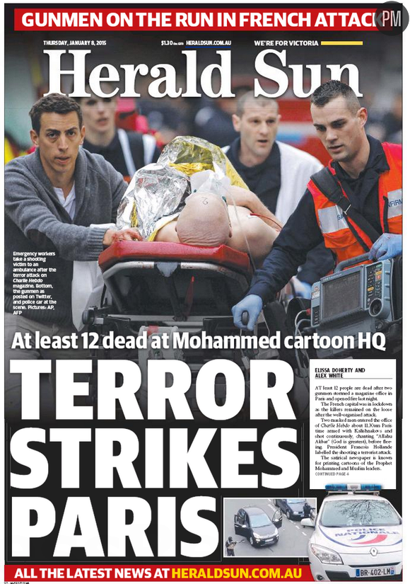 Une du "Herald Sun"