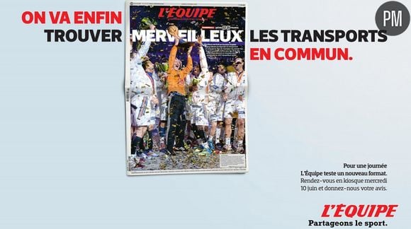 "L'Equipe" teste le format tabloïd demain.