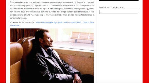 Johnny Hallyday passe pour un pervers sexuel dans un magazine italien