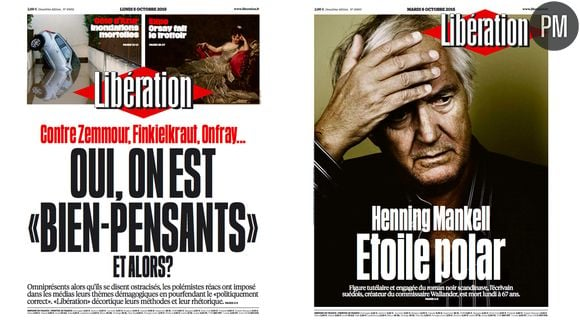 "Libération" du 5 et 6 octobre 2015.