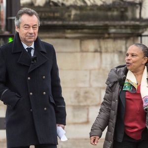 Michel Denisot et Christiane Taubira sur le tournage de "Conversations secrètes"