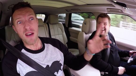 Après Adele, Chris Martin dans le "Carpool Karaoke" de James Corden avant le Super Bowl